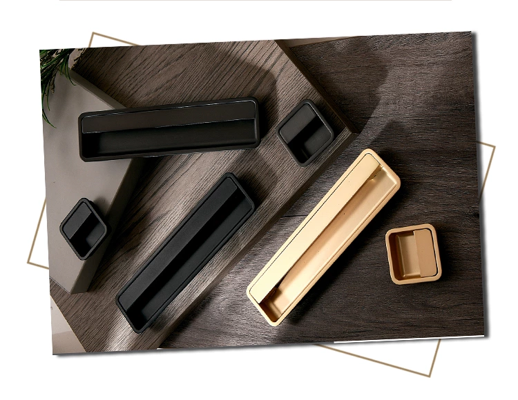 High Quality Factory Flush Pull MBK Zinc Modern Dresser Drawer Push-pull Cabinet Handle