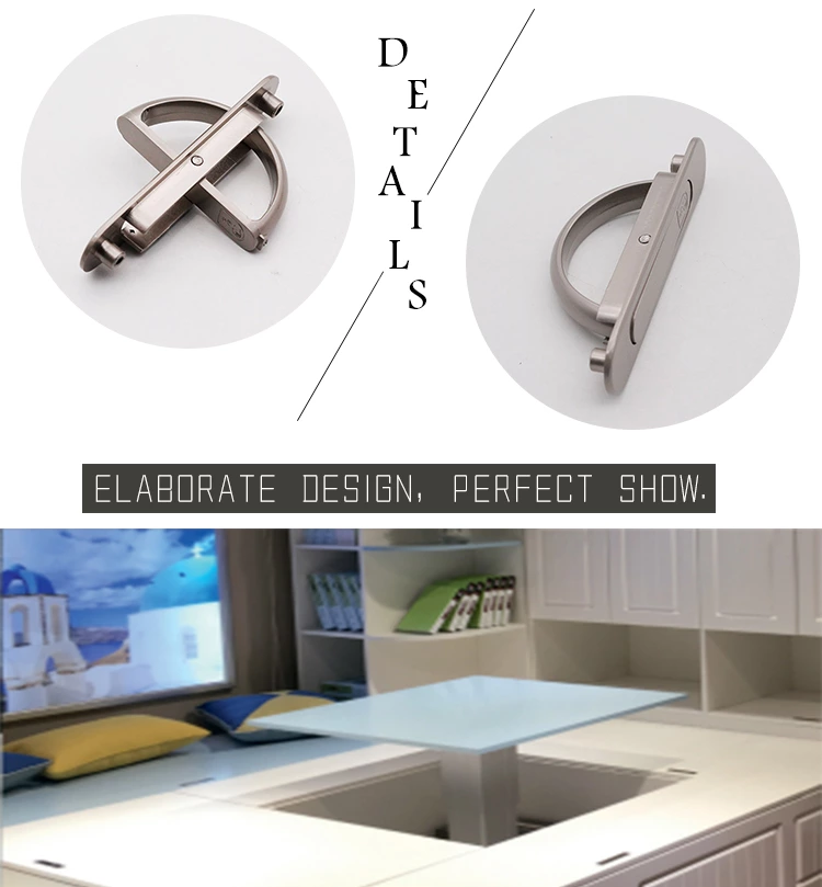 Best Selling Modern Zinc Alloy Concealed Door Handle for Bedroom Kitchen Cabinets Dresser Wardrobe Dining Versatile Drawer