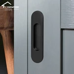 High Quality Black Zinc Alloy Invisible Hide Handle Flush Pull for Kitchen Bedroom Bathroom Outdoor Hotel Drawers Dressers