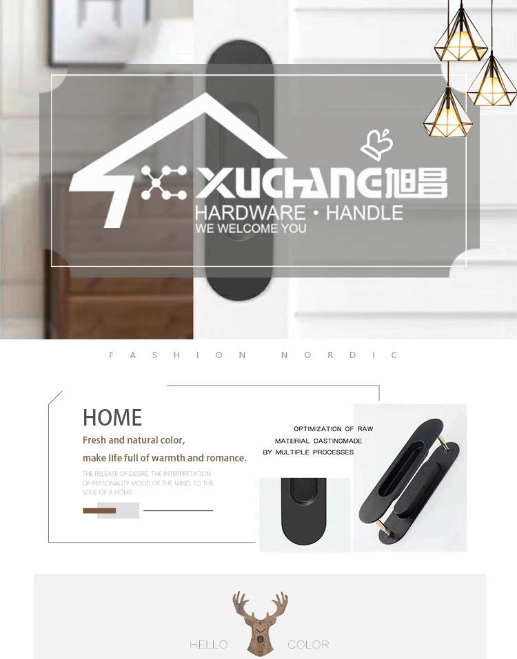 High Quality Black Zinc Alloy Invisible Hide Handle Flush Pull for Kitchen Bedroom Bathroom Outdoor Hotel Drawers Dressers
