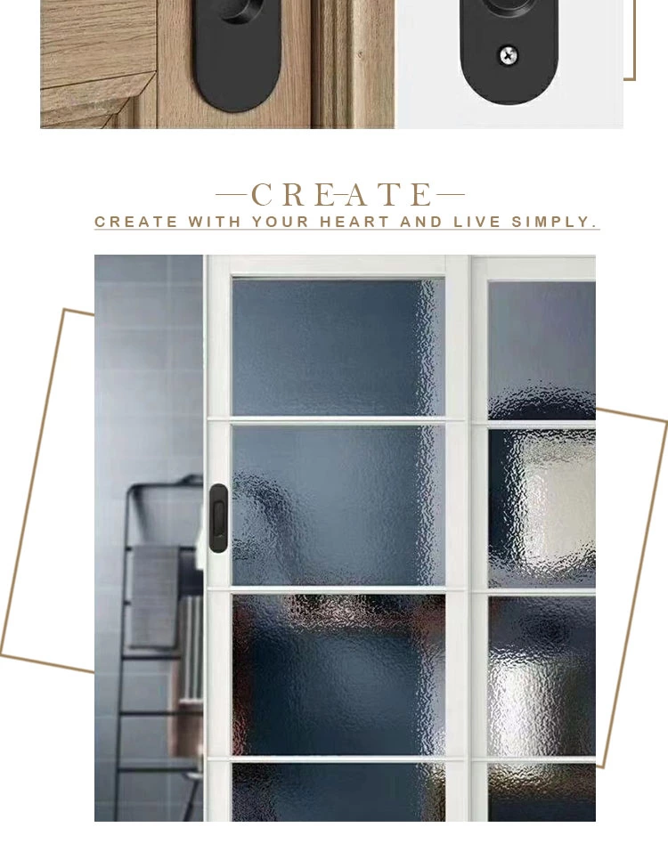 High Quality Black Zinc Alloy Invisible Hide Handle Flush Pull for Kitchen Bedroom Bathroom Outdoor Hotel Drawers Dressers
