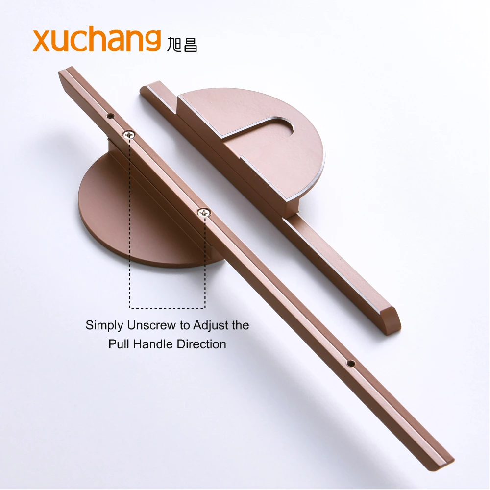 High Quality Half Aluminium Alloy Cabinet Handles Colorful Long Profile for Drawer Bedroom Living Room Aluminum Edge Pull