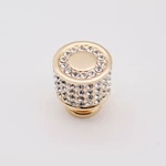 Modern Crystal Knobs Zinc Alloy Cabinet Handles Flat Drawer Pulls Classic Furniture Hardware for Dresser Wardrobe Kitchen
