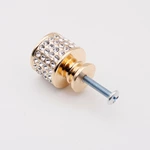 Modern Crystal Knobs Zinc Alloy Cabinet Handles Flat Drawer Pulls Classic Furniture Hardware for Dresser Wardrobe Kitchen