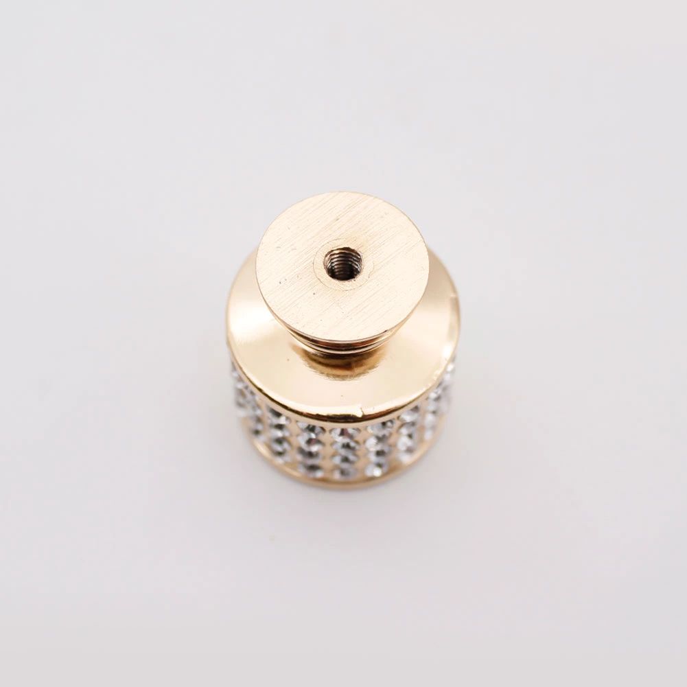 Modern Crystal Knobs Zinc Alloy Cabinet Handles Flat Drawer Pulls Classic Furniture Hardware for Dresser Wardrobe Kitchen
