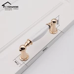 Classic Zinc Porcelain Ceramic 128mm Cabinet Handle for Kitchen Bedroom Bathroom Living Room Wardrobe & Dresser Door