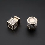 Modern Crystal Knobs Zinc Alloy Cabinet Handles Flat Drawer Pulls Classic Furniture Hardware for Dresser Wardrobe Kitchen