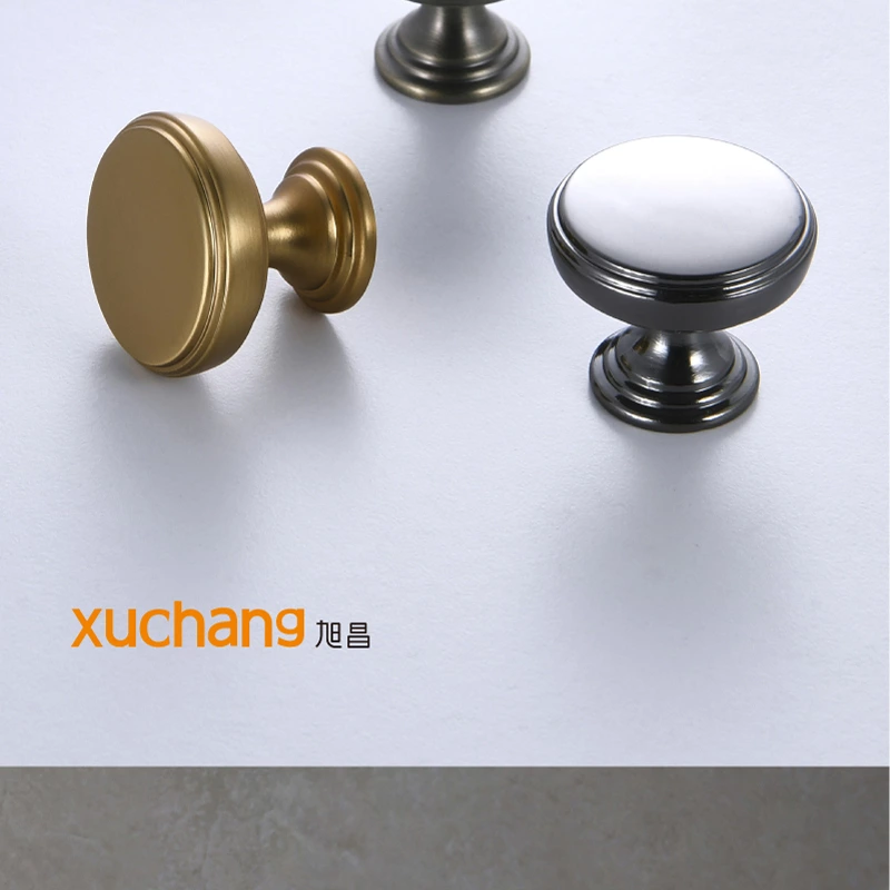 Simple Zinc Alloy Round Knob Cupboard Door Pulls Cabinet Handle Cabinet Handles and Knob