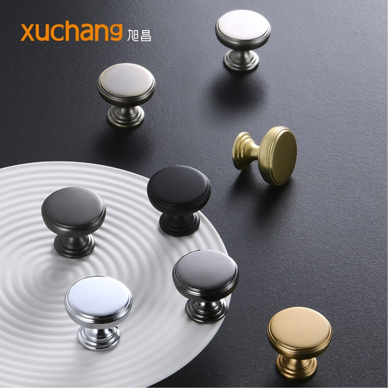 Simple Zinc Alloy  Round Knob Cupboard Door Pulls Cabinet Handle Cabinet Handles and Knob