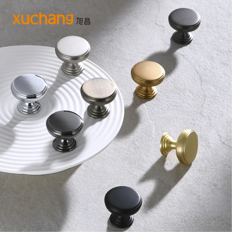 Simple Zinc Alloy  Round Knob Cupboard Door Pulls Cabinet Handle Cabinet Handles and Knob
