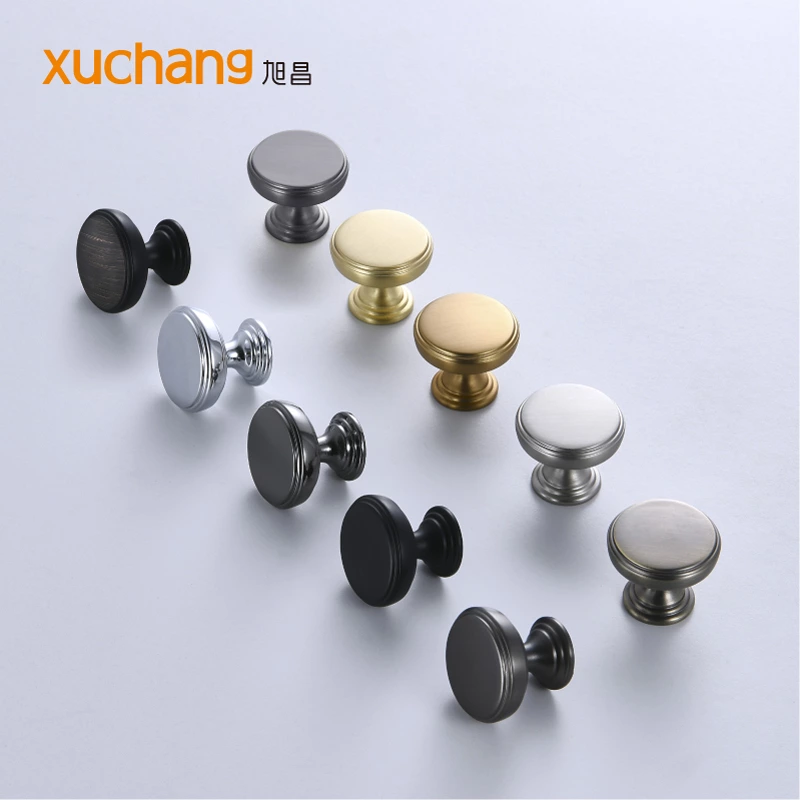 Simple Zinc Alloy  Round Knob Cupboard Door Pulls Cabinet Handle Cabinet Handles and Knob