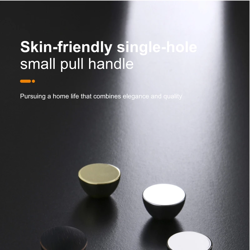 Zinc Alloy Single Hole Semi-Circular Knob Handle for Furniture Cabinets and Drawers
