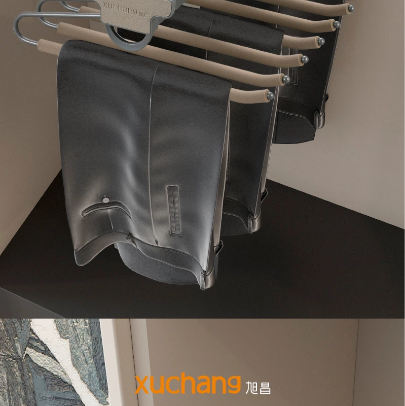 Luxury Wardrobe Wardrobe Accessories Pull Out Trousers Rack for Clothes Wardrobe Organizer