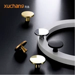 Gold Single Hole Modern Luxury Light Copper Black Nordic Aluminum Alloy Eco-Friendly Durable Furniture Handles Knobs for Kitchen