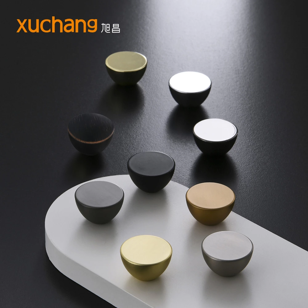 Zinc Alloy Single Hole Semi-Circular Knob Handle for Furniture Cabinets and Drawers