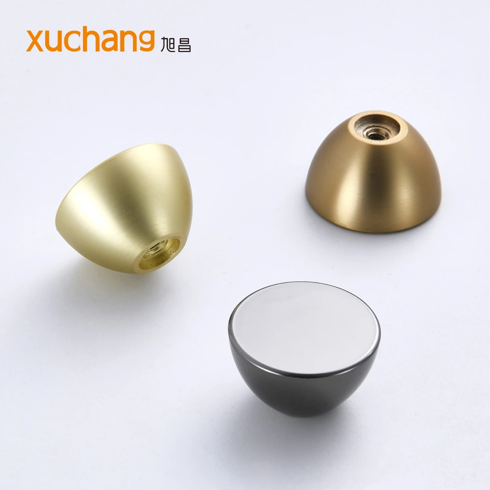 Zinc Alloy Single Hole Semi-Circular Knob Handle for Furniture Cabinets and Drawers