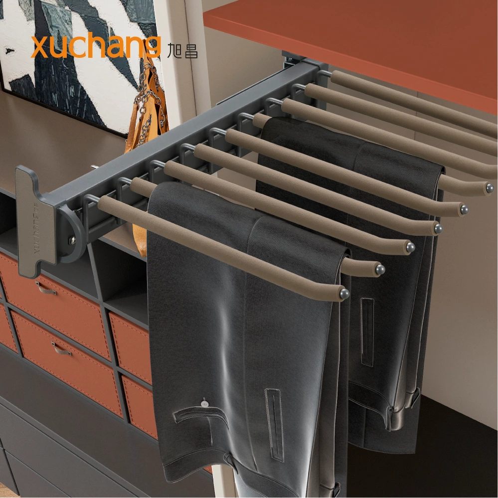 Luxury Wardrobe Wardrobe Accessories Pull Out Trousers Rack for Clothes Wardrobe Organizer