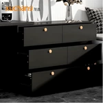Gold Single Hole Modern Luxury Light Copper Black Nordic Aluminum Alloy Eco-Friendly Durable Furniture Handles Knobs for Kitchen
