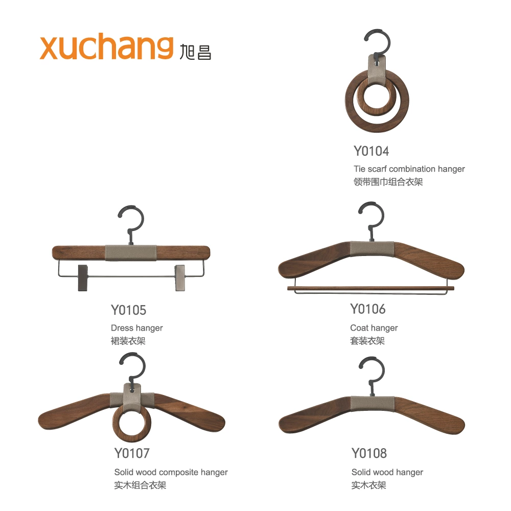 Supplier Wholesale Walnut Wooden Hanger Suit Hangers for Clothes Custom Solid Wood Hangers for Clothing