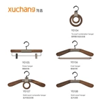 Supplier Wholesale Walnut Wooden Hanger Suit Hangers for Clothes Custom Solid Wood Hangers for Clothing