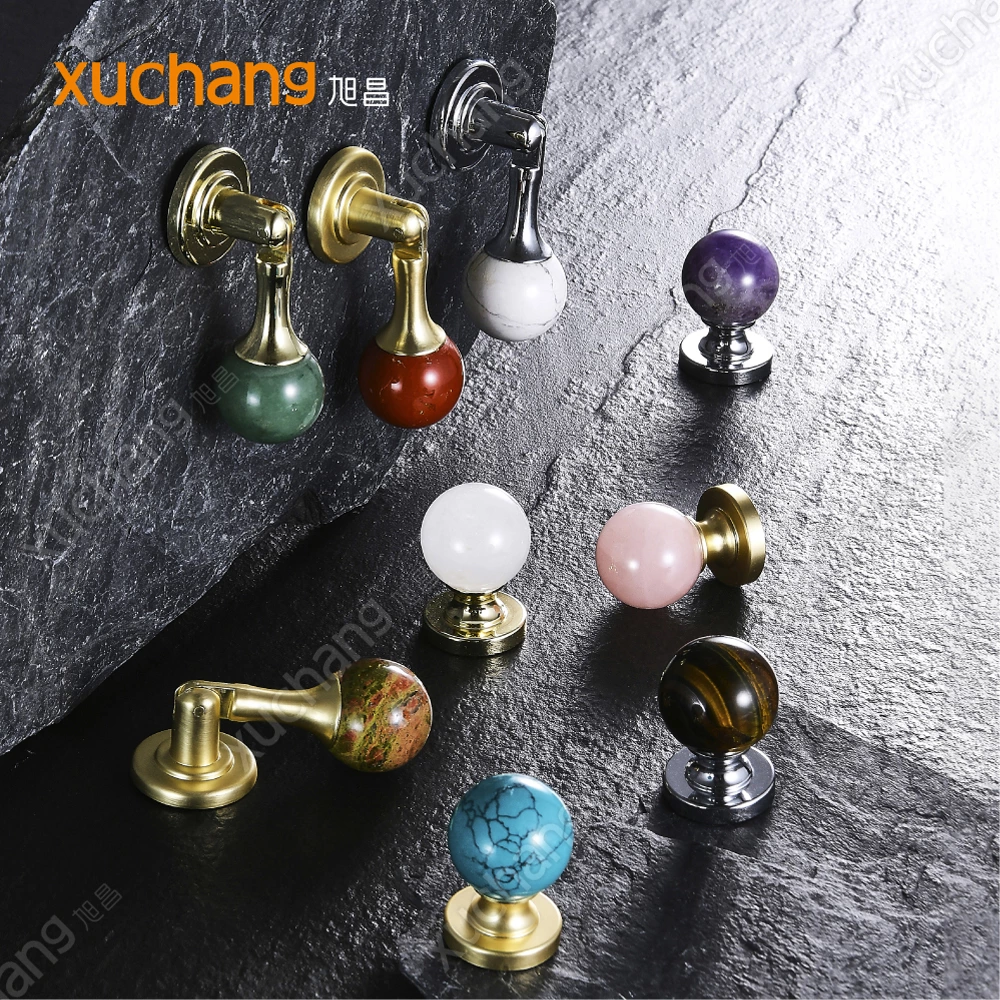New Arrival Zinc Alloy and Original Stone Furniture Handles in Multiple Colors and Styles