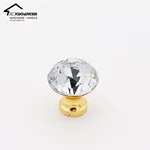 Hot Selling Precision-Cut Crystal Cabinet Knobs Handles Diamond-Covered Pull for Kitchen & Bedroom Drawers