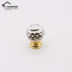 Hot Selling Precision-Cut Crystal Cabinet Knobs Handles Diamond-Covered Pull for Kitchen & Bedroom Drawers