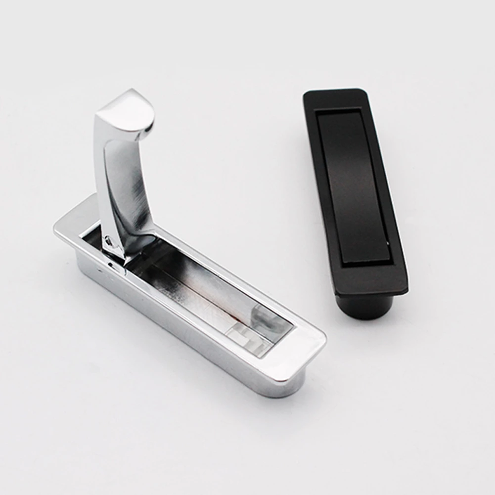 New Design Concealed Pull Handle Zinc Square Chrome Furniture Hardware for Kitchen Cabinets Drawers Wardrobes Bedrooms
