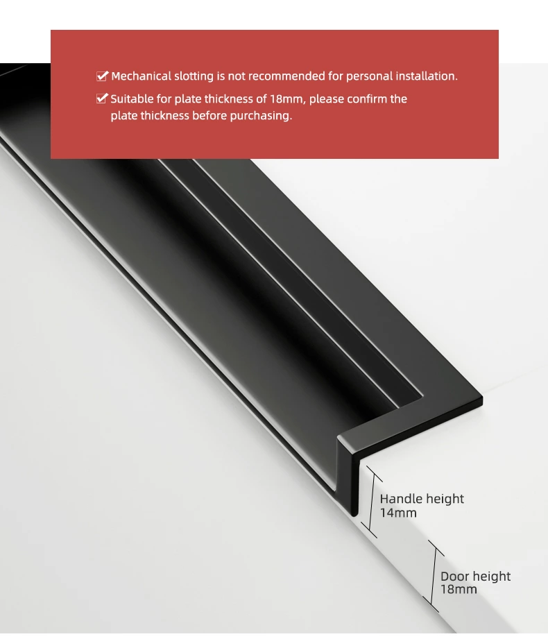 Xuchang Hardware Concealed Cabinet Handles Zinc Living Room/Kitchen/Dresser/Warehouse Drawer Recessed Pulls for Hotels Bedrooms
