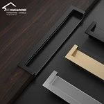 Xuchang Hardware Concealed Cabinet Handles Zinc Living Room/Kitchen/Dresser/Warehouse Drawer Recessed Pulls for Hotels Bedrooms