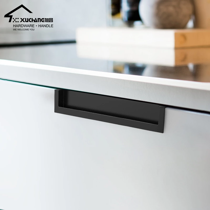 Xuchang Hardware Concealed Cabinet Handles Zinc Living Room/Kitchen/Dresser/Warehouse Drawer Recessed Pulls for Hotels Bedrooms
