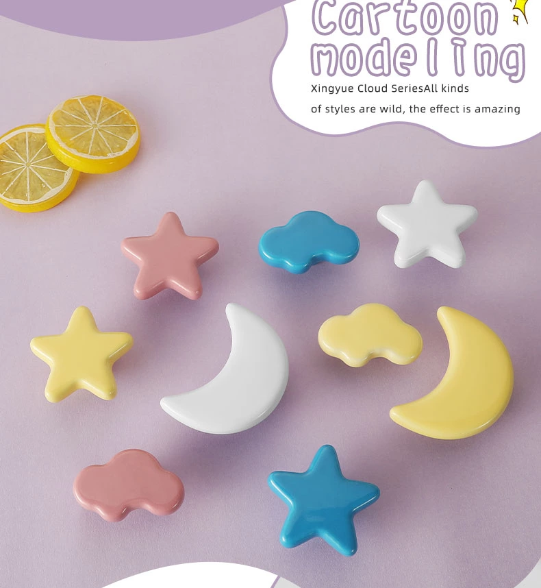 Solid Ceramic Cabinet Knob Handmade Modern Design for Kids for Dresser Drawer Wardrobe Outdoor Furniture and Living Room