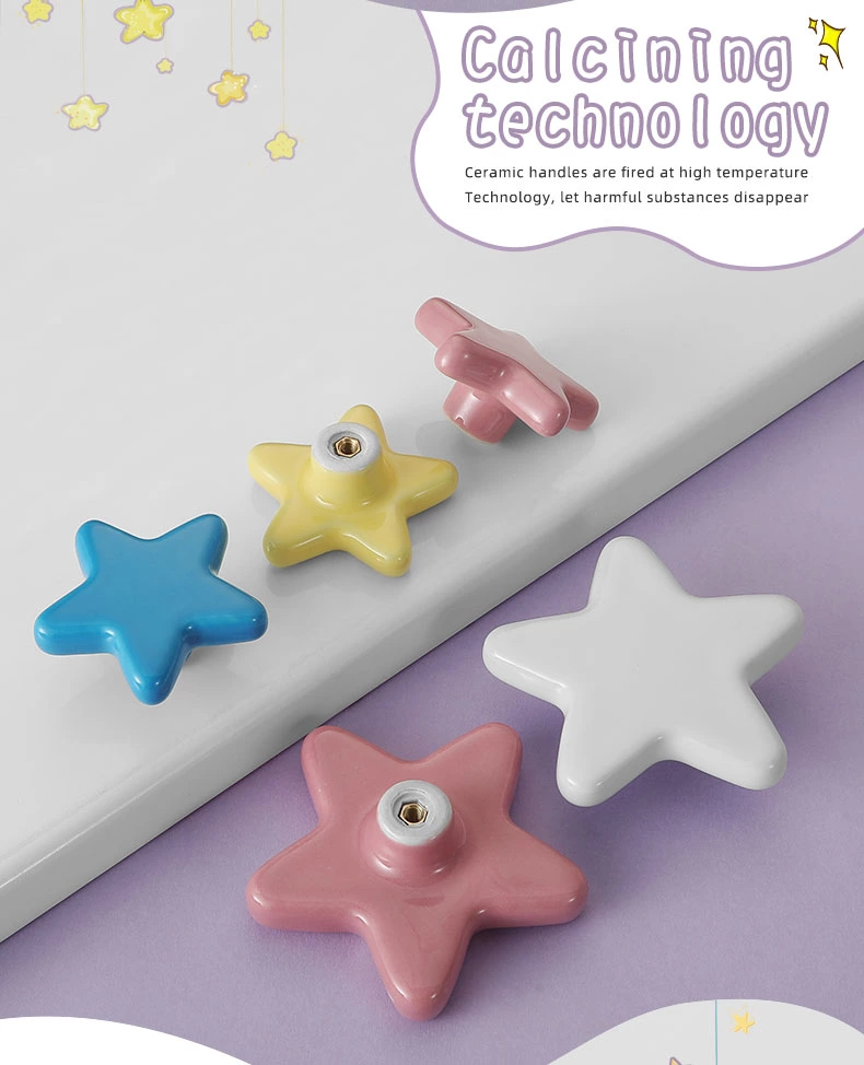 Solid Ceramic Cabinet Knob Handmade Modern Design for Kids for Dresser Drawer Wardrobe Outdoor Furniture and Living Room
