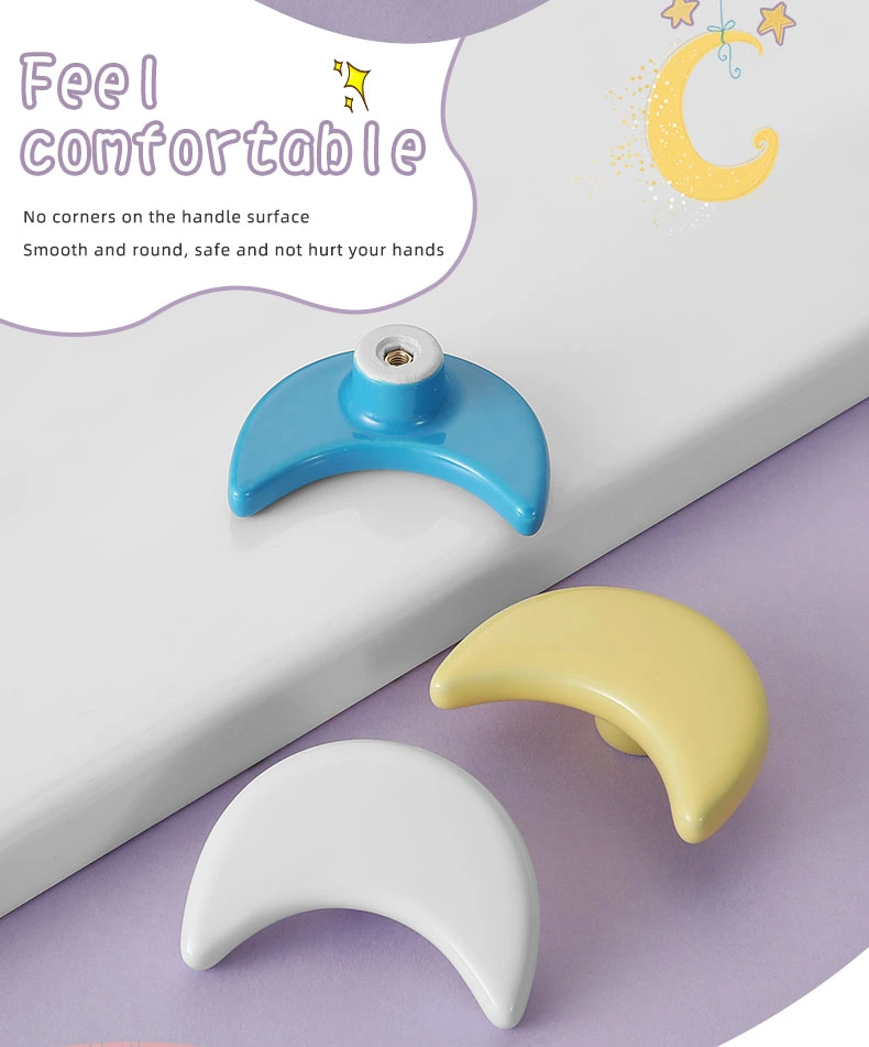 Solid Ceramic Cabinet Knob Handmade Modern Design for Kids for Dresser Drawer Wardrobe Outdoor Furniture and Living Room