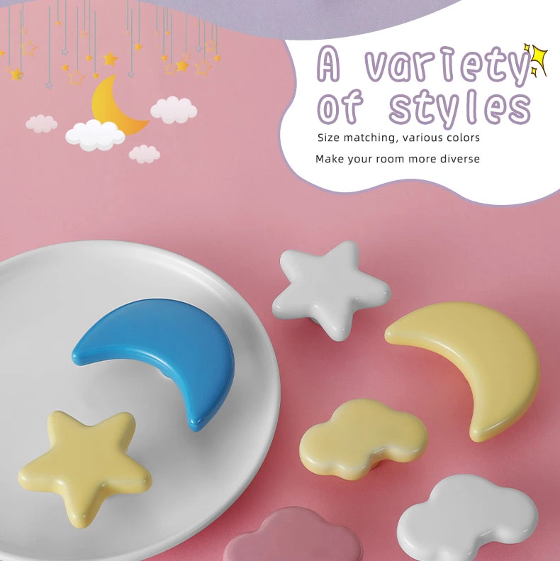 Solid Ceramic Cabinet Knob Handmade Modern Design for Kids for Dresser Drawer Wardrobe Outdoor Furniture and Living Room