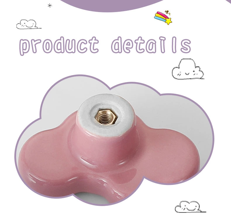 Solid Ceramic Cabinet Knob Handmade Modern Design for Kids for Dresser Drawer Wardrobe Outdoor Furniture and Living Room