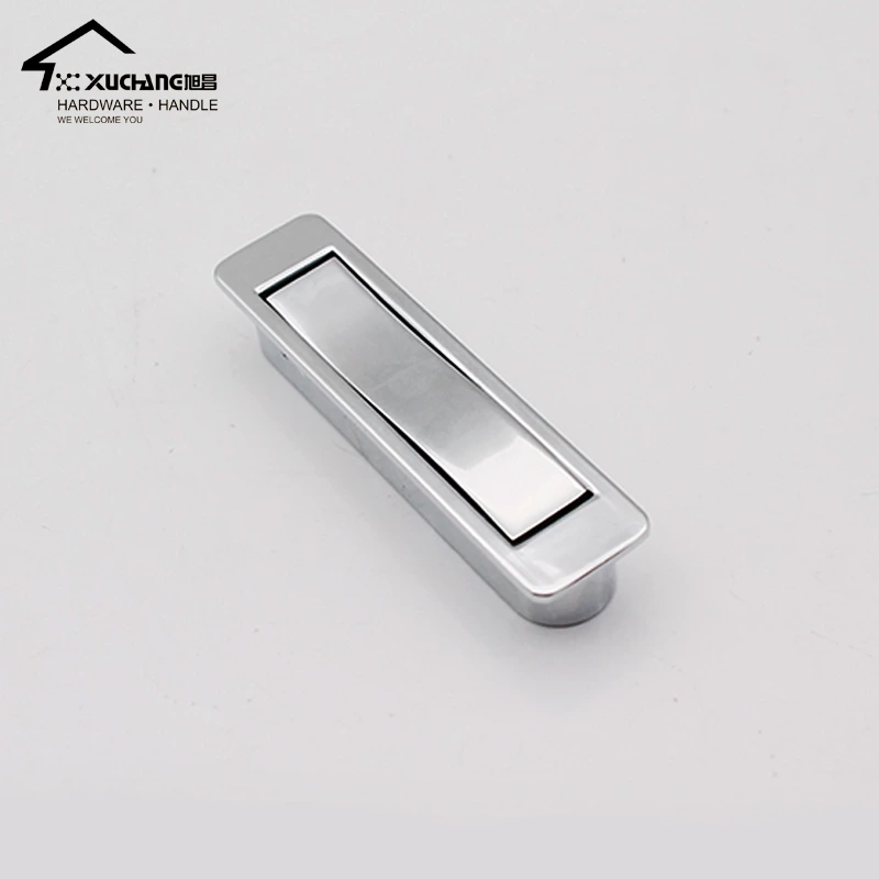New Design Concealed Pull Handle Zinc Square Chrome Furniture Hardware for Kitchen Cabinets Drawers Wardrobes Bedrooms