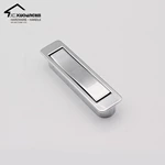 New Design Concealed Pull Handle Zinc Square Chrome Furniture Hardware for Kitchen Cabinets Drawers Wardrobes Bedrooms
