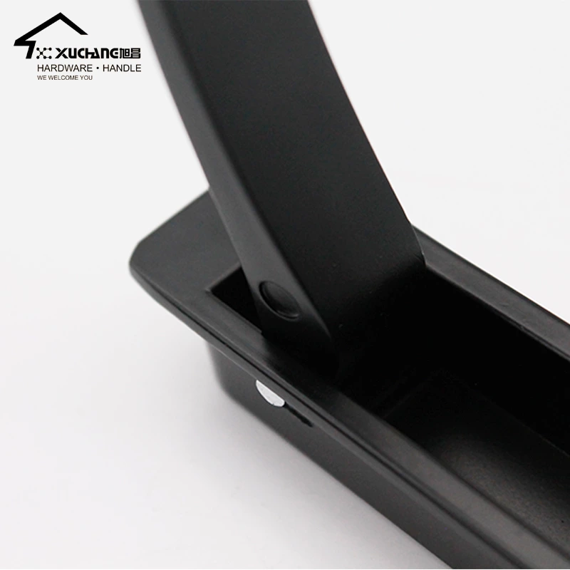 New Design Concealed Pull Handle Zinc Square Chrome Furniture Hardware for Kitchen Cabinets Drawers Wardrobes Bedrooms